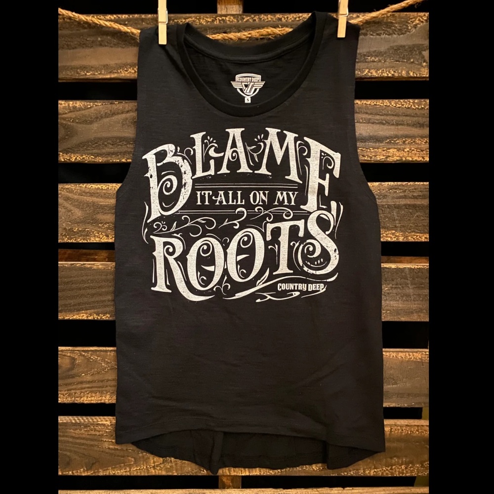 Country Deep Women’s Tank Top – Black – Medium